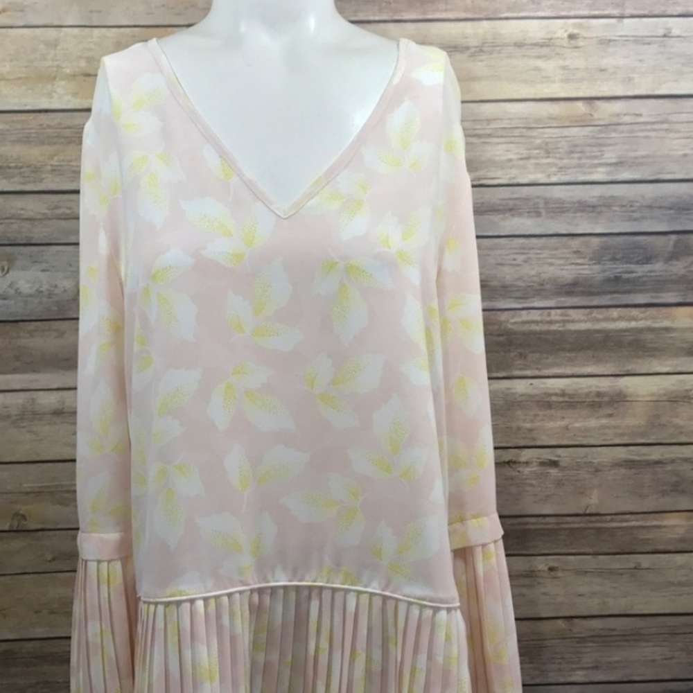Market & Spruce women's blouse multicolor Davisen Pleat size M